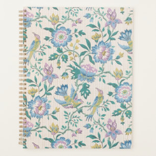 Chinoiserie Vintage Vogel Florales Pastellmuster Planer