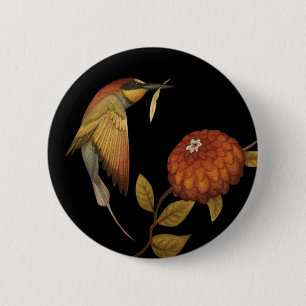 Chinoiserie-Vögel I - Knopf Button