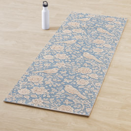 Chinoiserie-Vogel- und Blumen nahtloses Muster Yogamatte