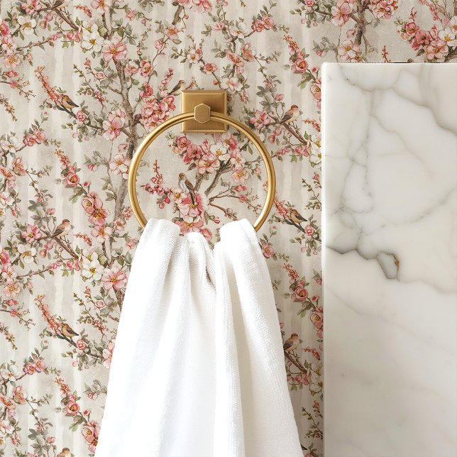 Chinoiserie Vögel und Blüten Tapete (Von Creator hochgeladen)