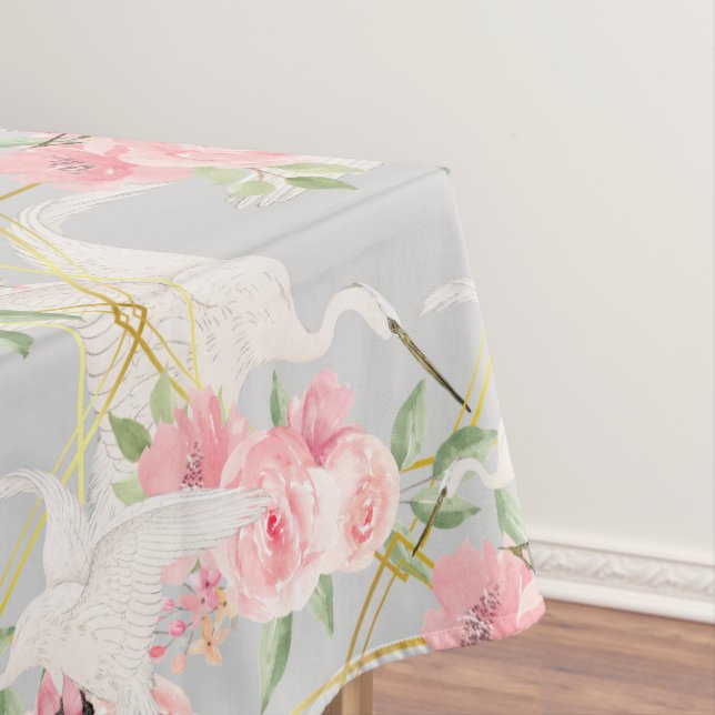 Chinoiserie, Vogel, Vögel, Frieden, Heron, Tischdecke (Beispiel)