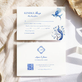 Chinoiserie Wählen Sie eine Speisekarte RSVP Karte