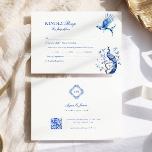 Chinoiserie Wählen Sie eine Speisekarte RSVP Karte