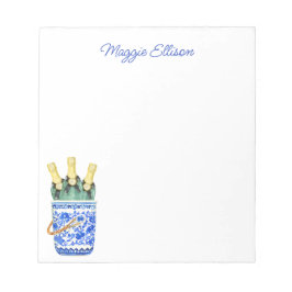 Chinoiserie Wasserfarbener Wein Eislaufplatz Notizblock