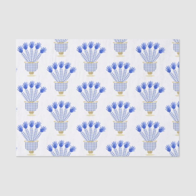 Chinoiserie Watercolor Chic Carrots Vase Seidenpapier (Vorderseite)