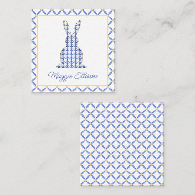 Chinoiserie Watercolor Chic Sonniges Geschenk Einl Mitteilungskarte (Vorne/Hinten)