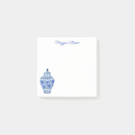 Chinoiserie Watercolor Ginger Jar Post-it Klebezettel