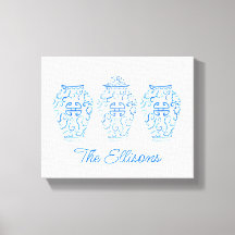 Chinoiserie Watercolor Ginger Jar Vase