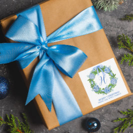 Chinoiserie Watercolor Weihnachten Mitteilungskarte