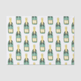 Chinoiserie Watercolor Wine Champagner Flasche Seidenpapier