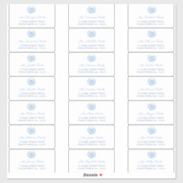 Chinoiserie Wedding Guest Envelope Address Labels