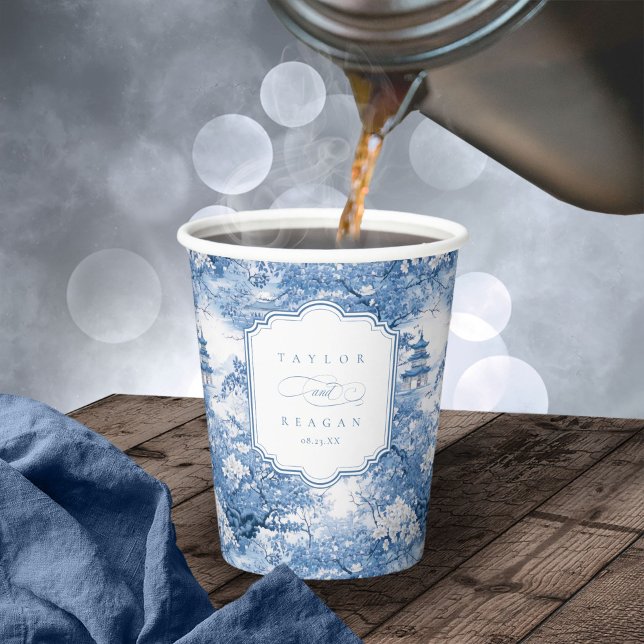 Chinoiserie Wedding ID1094, Inspiriert Porzellan Pappbecher (Von Creator hochgeladen)