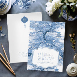 Chinoiserie Wedding ID1094, Inspiriert Porzellan Save The Date
