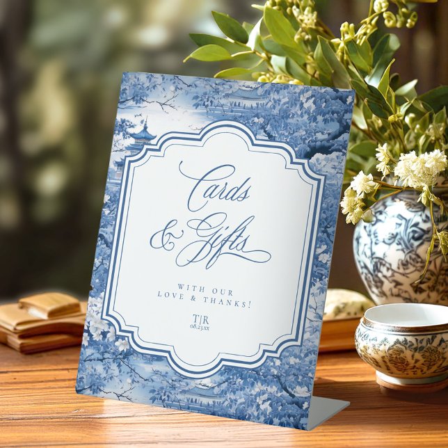 Chinoiserie Wedding Pattern Cards & Gifts ID1094 Sockelschild (Von Creator hochgeladen)