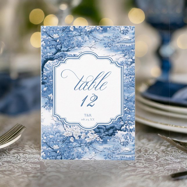 Chinoiserie Wedding Pattern Tischnummern ID1094 (Von Creator hochgeladen)