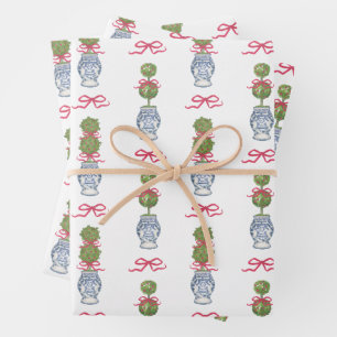 Chinoiserie Weihnachten Geschenkpapier Set