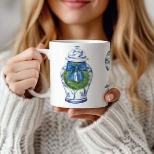 Chinoiserie-Weihnachts-Ginger-Topf mit Schleife Kaffeetasse