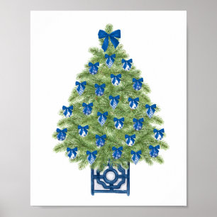 Chinoiserie-Weihnachtsbaum-Kunstposter Poster
