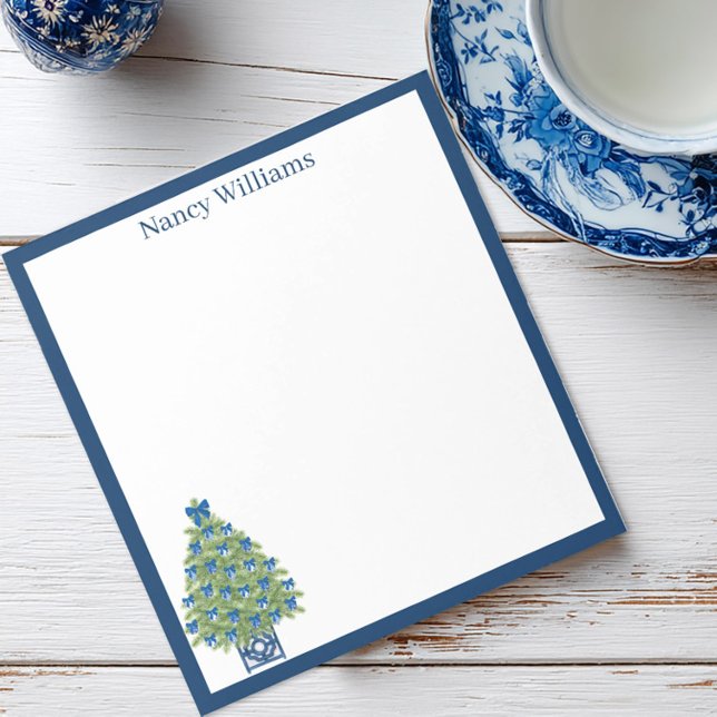 Chinoiserie-Weihnachtsbaum  Notizblock (Chinoiserie Christmas Tree Notepad)