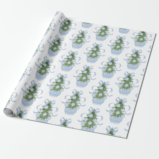 Chinoiserie Weihnachtsbaum Wrapping Paper Geschenkpapier (Ungerollt)