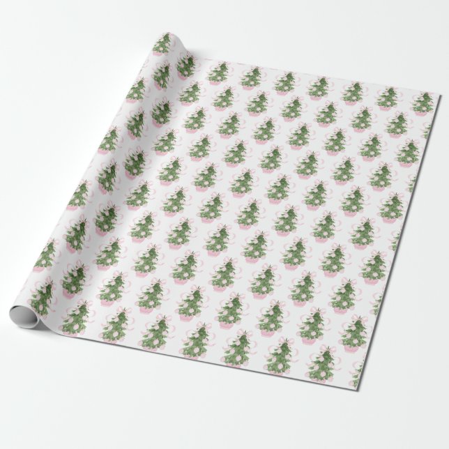 Chinoiserie Weihnachtsbaum Wrapping Paper Geschenkpapier (Ungerollt)
