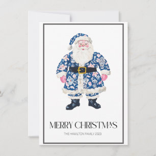 Chinoiserie Weihnachtsfest Weihnachts-Preppy-Foto Feiertagskarte