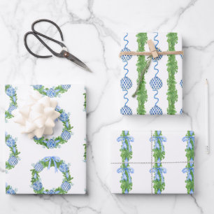 Chinoiserie Wreath & Garden Geschenkpapier Set