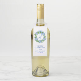 Chinoiserie Wreath Monogram Flaschenanhänger