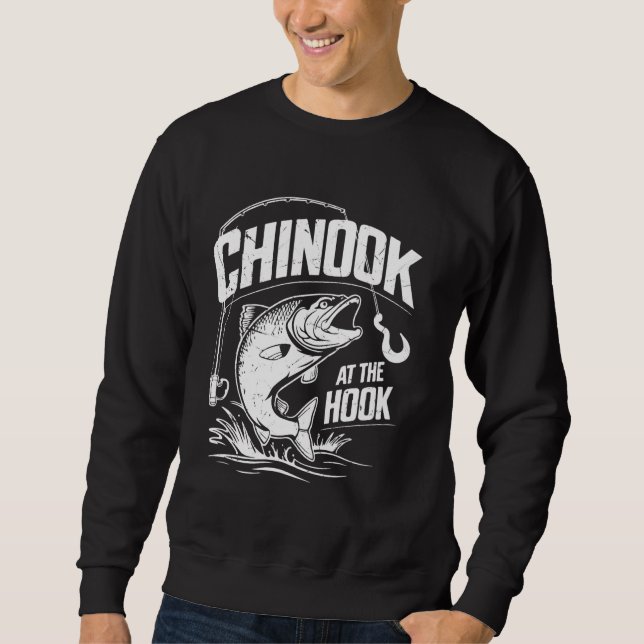 Chinook beim Hook-Lachs-Angeln Sweatshirt (Vorderseite)