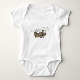 Chinook Camouflage Helicopter Cartoon Baby Strampler