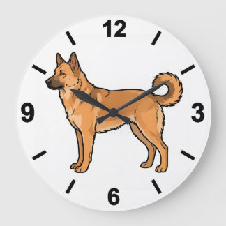 Chinook Dog Wall Clock Northern Pet Decor Große Wanduhr