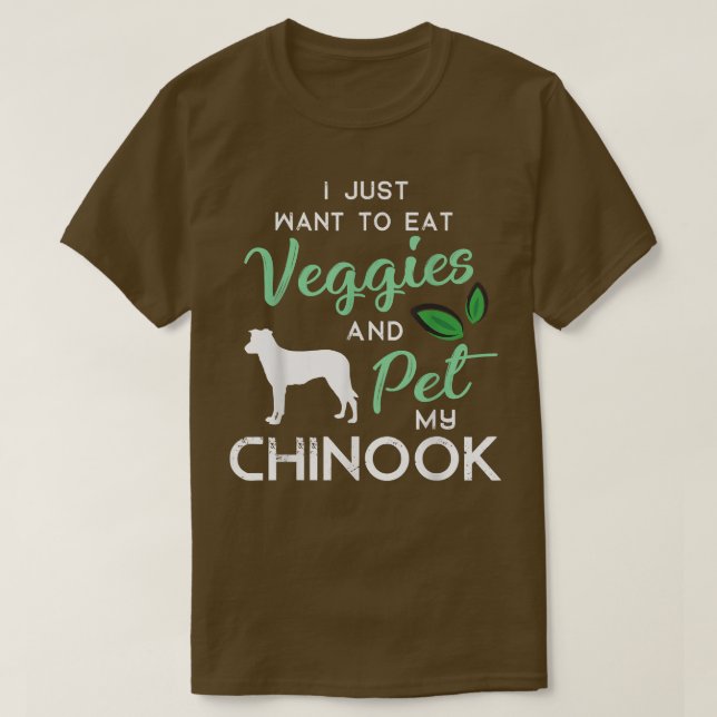 Chinook Funny Vegan Dog Lover Owner Xmas Birthday  T-Shirt (Design vorne)