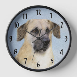 Chinook (Hängeohren) Malerei - Originale Hunde-Kun Uhr