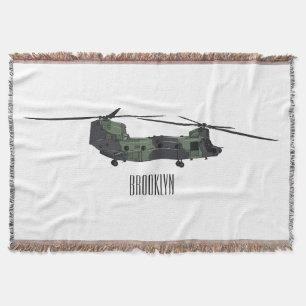 Chinook Heerhubschrauber Cartoon Illustration Decke