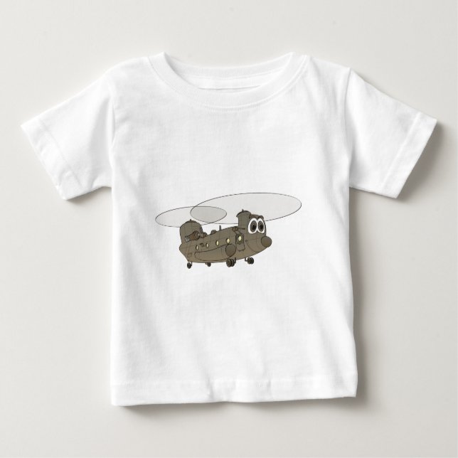 Chinook Helicopter Cartoon Baby T-shirt (Vorderseite)