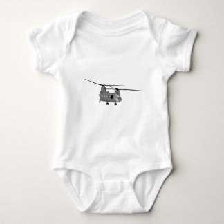 Chinook Helicopter Sihlouette Baby Strampler