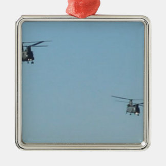 Chinook-Hubschrauber Silbernes Ornament