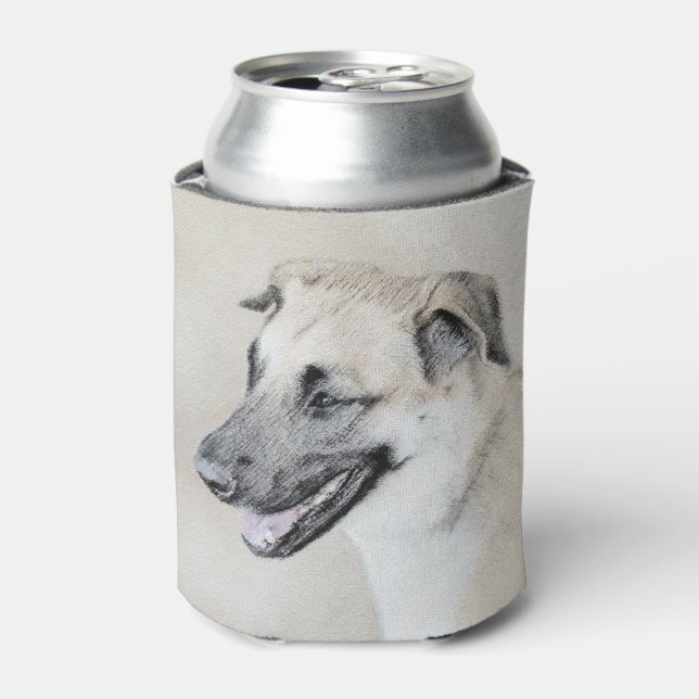 Chinook (Hubschrauberohren) Malerei - Hundekunst Dosenkühler (Kanne Vorderseite)