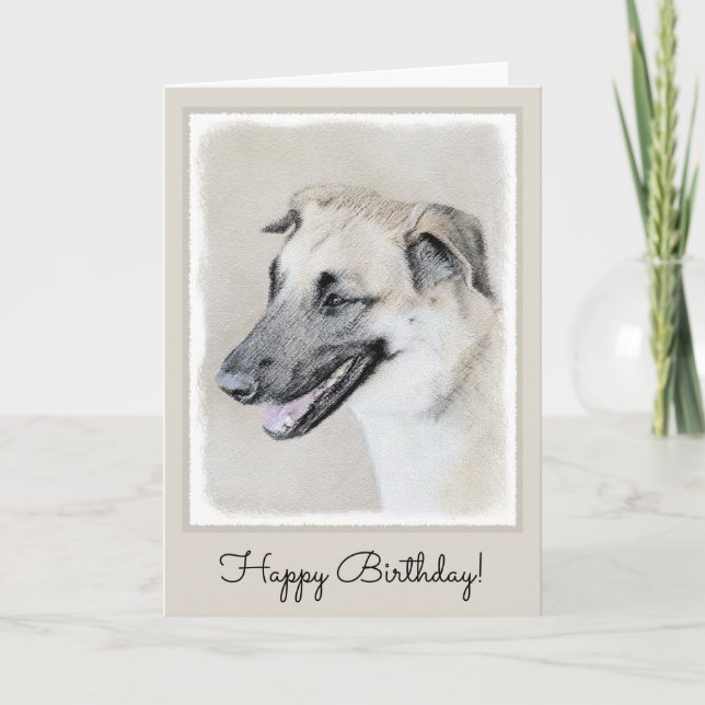 Chinook (Hubschrauberohren) Malerei - Hundekunst Karte (Vorderseite)