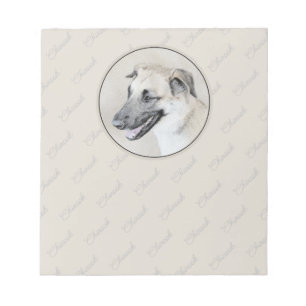 Chinook (Hubschrauberohren) Malerei - Hundekunst Notizblock