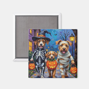 Chinook Hunde Trick-or-Treating Halloween-Kostüm Magnet