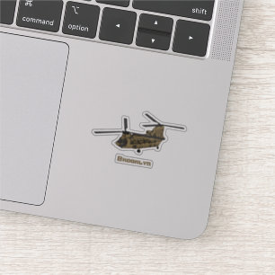 Chinook-Illustration für Militärhubschrauber Aufkleber