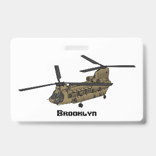 Chinook-Illustration für Militärhubschrauber Ausweis