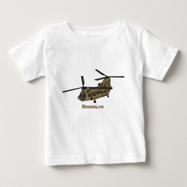 Chinook-Illustration für Militärhubschrauber Baby T-shirt (Vorderseite)