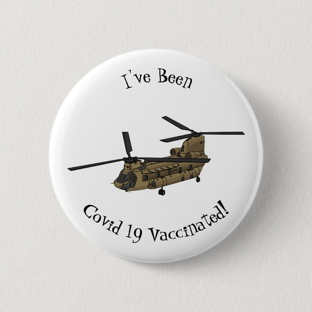 Chinook-Illustration für Militärhubschrauber Button (Vorderseite)
