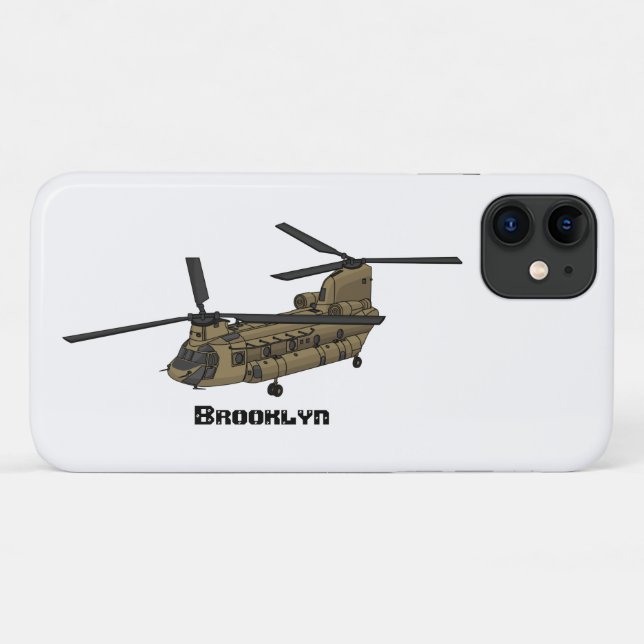 Chinook-Illustration für Militärhubschrauber Case-Mate iPhone Hülle (Rückseite (Horizontal))
