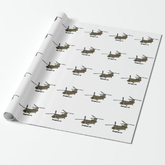 Chinook-Illustration für Militärhubschrauber Geschenkpapier