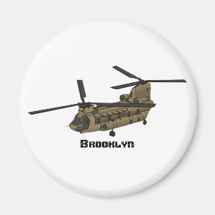 Chinook-Illustration für Militärhubschrauber Magnet