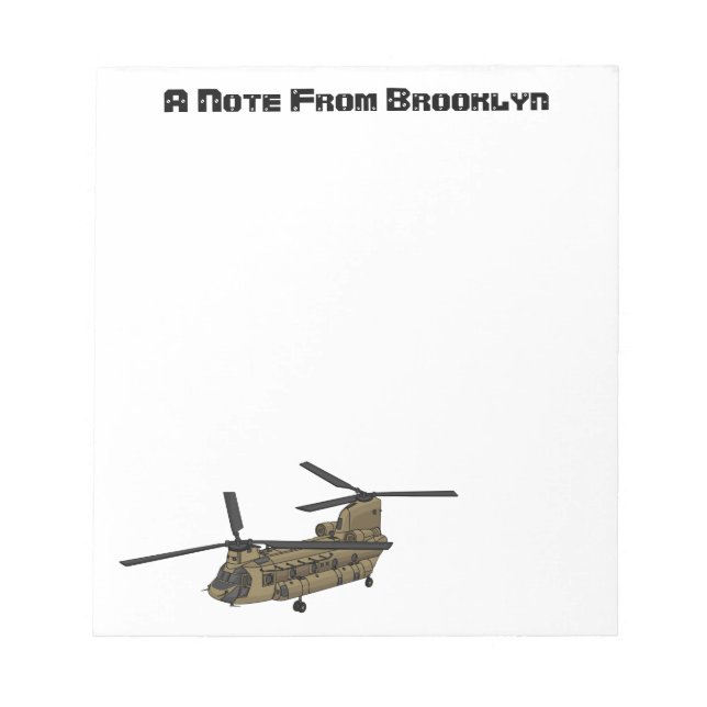 Chinook-Illustration für Militärhubschrauber Notizblock (Vorderseite)