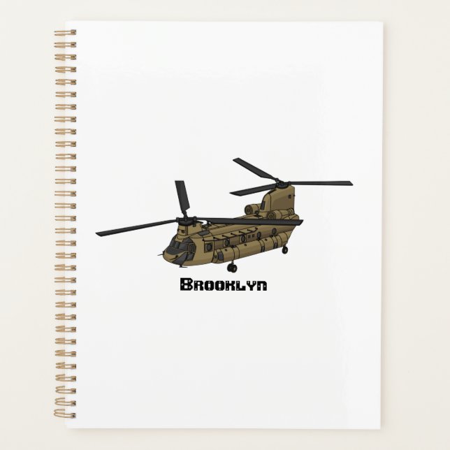 Chinook-Illustration für Militärhubschrauber Planer (Vorderseite)